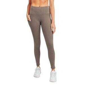 Mono B - Emory Ribbed High-Rise Leggings - Cocoa (NWT)